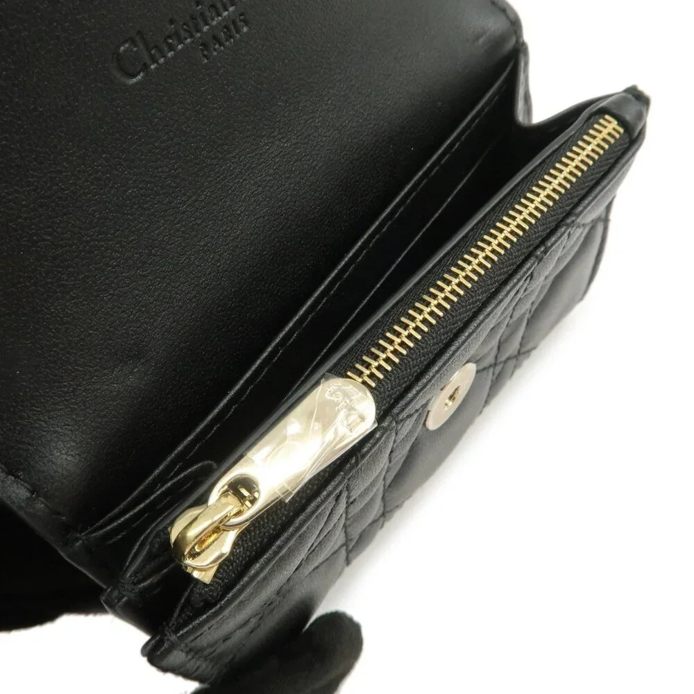 ❤️Authentic Christian Dior Canage Leather Compact Wallet❤️
